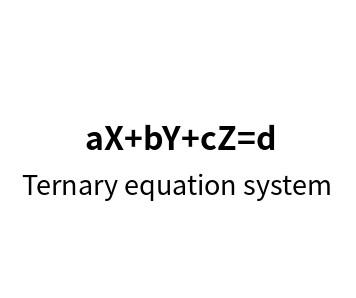Ternary equation system online calculator