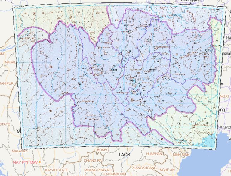 History map of Shuhan，south yizhou（commanding officer of Lai xiang）during the Three Kingdoms Period