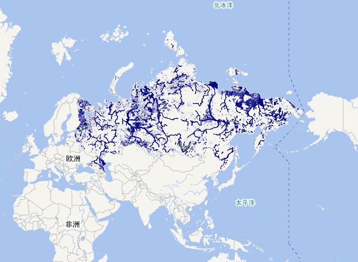 Online map of water distribution in Russia