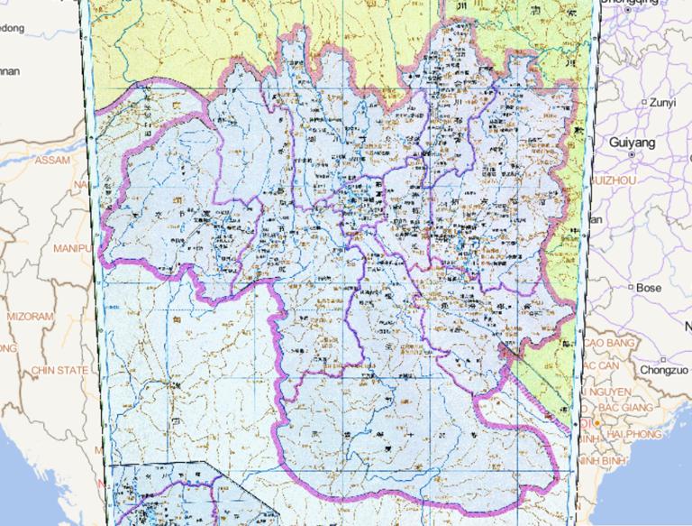 The Historical Map of Nanzhao in the Tang Dynasty（879）