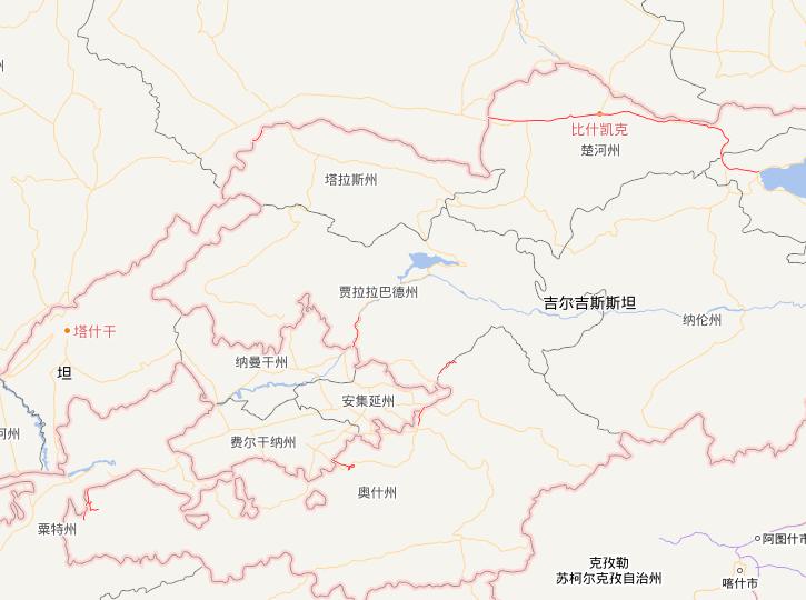 Online Map of Kyrgyzstan Railway