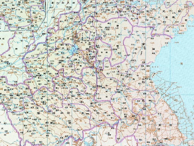 Online historical map of Yuzhou, Yanzhou, Xuzhou and Qingzhou prefectures in the Eastern Han Dynasty in China