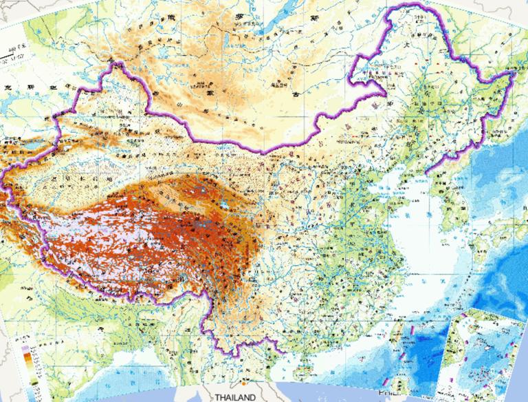 China terrain online map