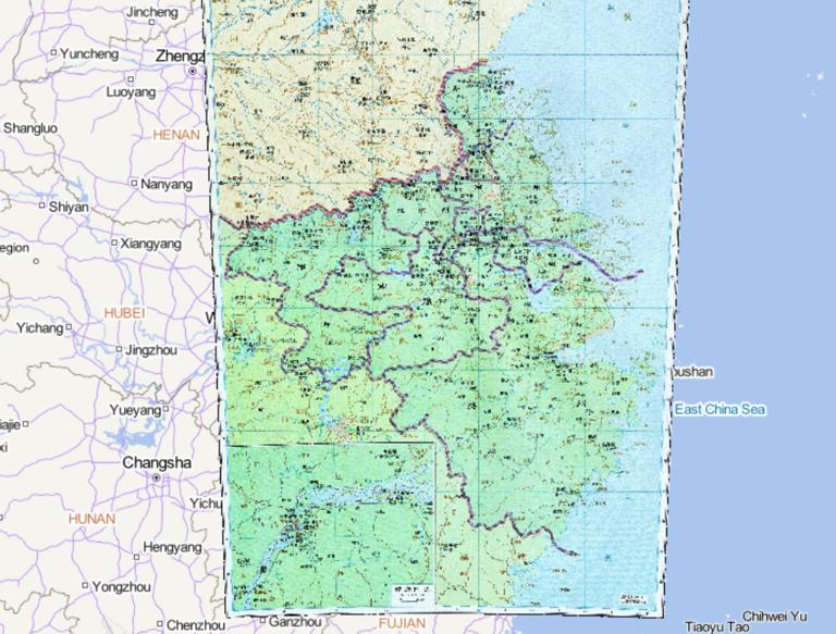 The History Map of Yangzhou and Yuzhou of Qi State in the Southern Dynasties