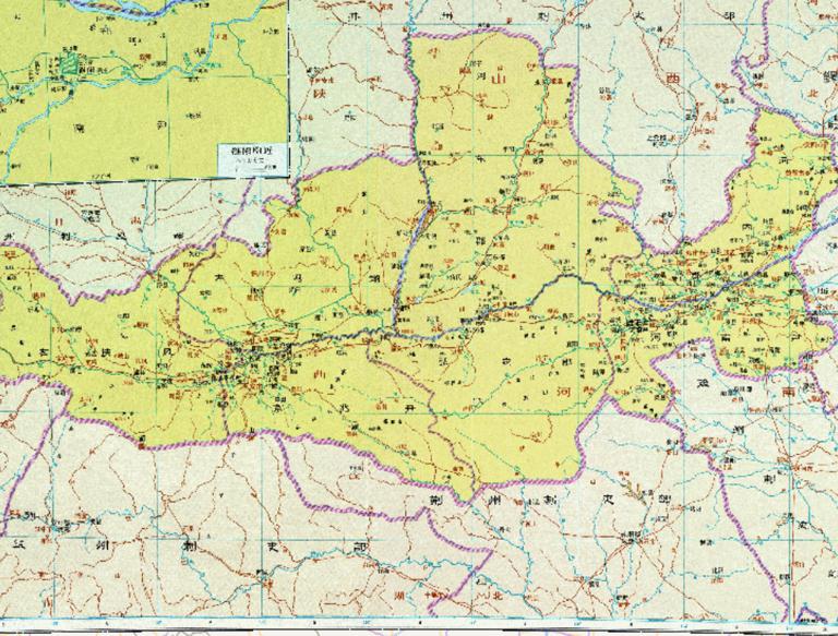 Historical map Silixiaoweibu Chinese in the Eastern Han Dynasty