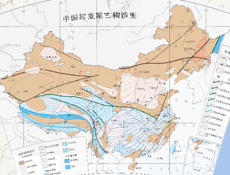 Chinese Indosinian tectonic map online