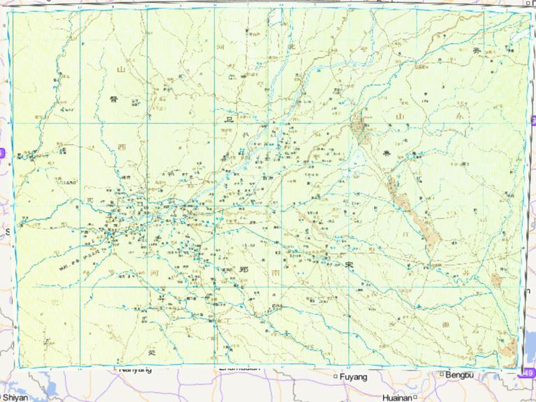 History map of Zheng, Song, Wei country in China in spring and autumn period