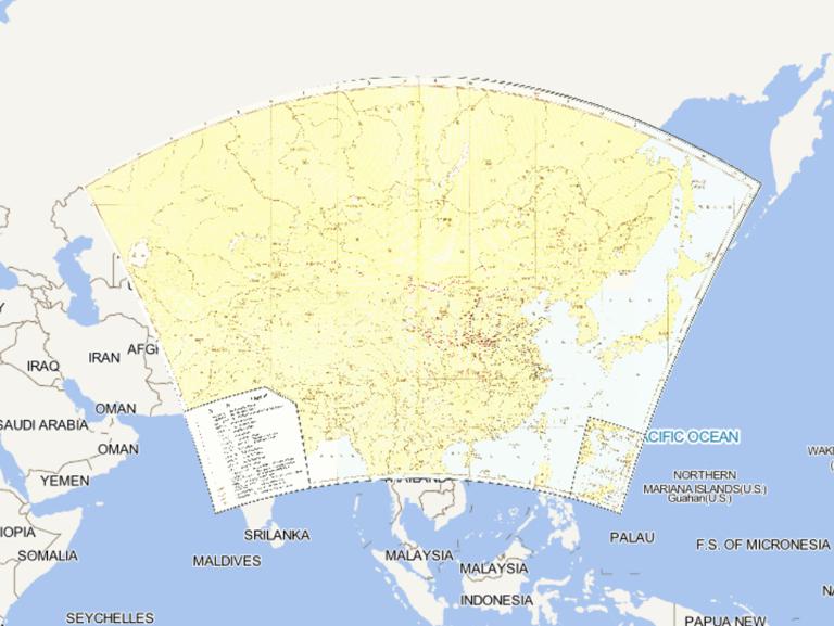 The Historical Map of China 's ruins of primitive society