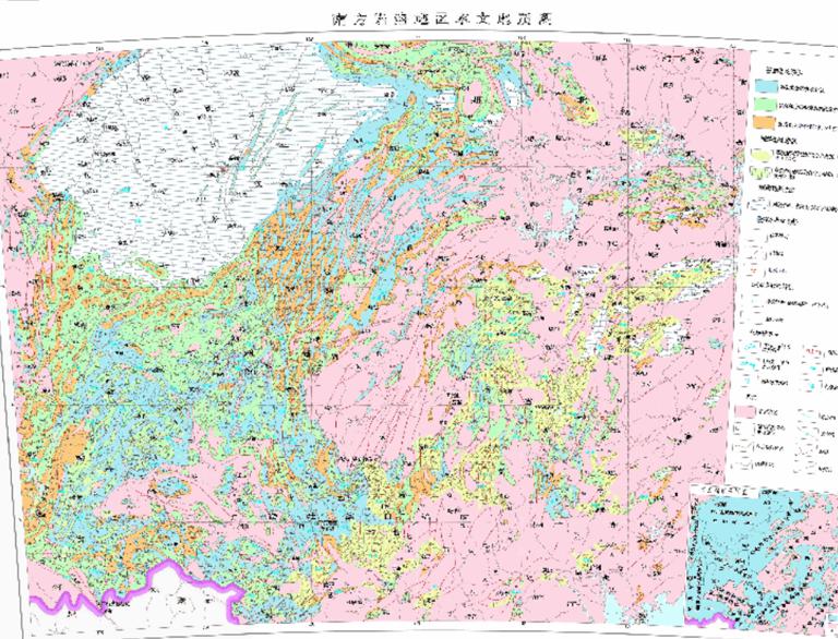 Hydrogeological map of karst area in South China