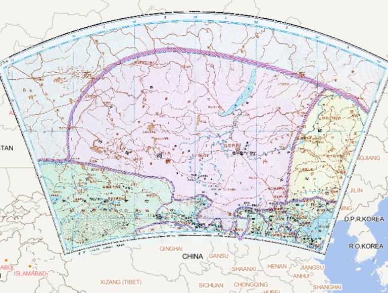 The History Map of the huns and other department in the Western Han Dynasty