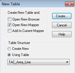 Create a new table